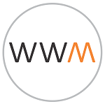 Logo do Webmuseu, um círculo com WWM inscrito ao centro.